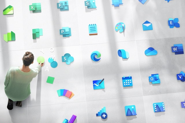 New Microsoft logos